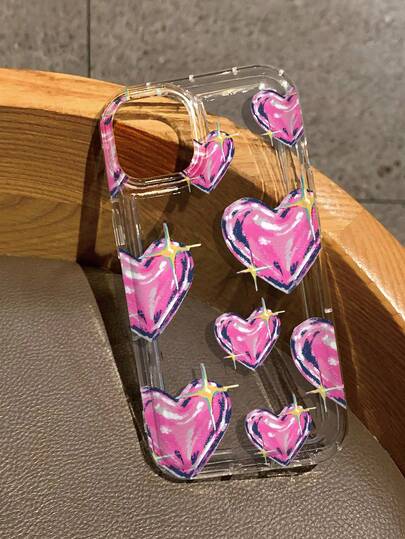 Capa transparente com estampa de coração e estrelas brilhantes, compatível com iPhone 13/11/17/17 Pro/16/14/15/15 Pro/15 Plus/15 Pro Max/7 Plus/8 Plus/X/Xs Max/XR/11 Pro/12 Pro/13 Pro/14 Pro/12 Mini/13 Mini/11 Pro Max/12 Pro Max/13 Pro Max/14 Pro Max/14 Plus/17 Pro Max/17 Air/6/6s Plus/7/8/16 Pro/16 Plus/16 Pro Max/SE2/17 Pro Max e compatível com Samsung Galaxy/A54/A14/A12/A13/A15/A32/A33/A24/A52S/S20/S21/S22/S23/S24/S23 Plus/S24 Ultra/S25/A15/A33/A23