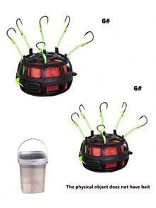 GOTURE 2pcs European Style Anti-Sinking Hook Bait Cage Fishing Set, ABS High Strength Bait Cage + Carbon Steel Automatic Flip Hook - 6/8/10/12# Adjustable Weight, Carp/Crucian Carp Dedicated - Multicolor - View 11
