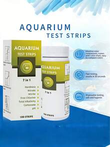 50/100pcs Aquarium Water Quality Test Strips, Suitable For Aquarium, Swimming Pool, Spa And Pond, Used To Test PH, Alkalinity, Nitrite, Nitrate, Chlorine, Carbonate And Hardness - Water Test Strips - View 3