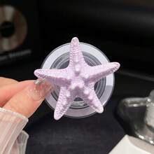 1pc Summer Starfish Magnetic Phone Holder, MagSafe Creative Personalized, Summer Travel Photography Desktop Mount, Interesting Niche Expandable Air Cushion Ring Phone Case Stand - Multicolor - View 8