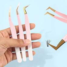 1把高精度睫毛钳，高硬度睫毛接缝钳，防滑防静电，经久耐用，睫毛修剪和接缝工具 - 彩色 - 查看 6