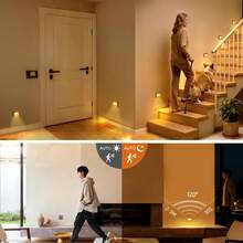 Rechargeable LED Wall Light With Sensor, Magnetic Nightlight, Creative Smart Wall Lamp, Cabinet Light, Wall Decor Lamp, Suitable For Corridor, Kitchen Cabinet, Wardrobe And Room Decoration, Auto On/Off, 600mAh Battery - Multicolor - View 9