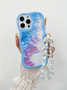 奶油质感透明彩绘卡通手机壳，带链条，兼容 14、14 Pro、14 Pro Max、13、13 Pro、13 Pro Max、11、11 Pro Max、12、12 Pro、12 Pro Max、XR、XS、15、15 Pro、15 Pro Max、16、16 Pro、16 Pro Max、17、17 Pro、17 Air、17 Pro Max 系列 - 彩色 - 查看 1