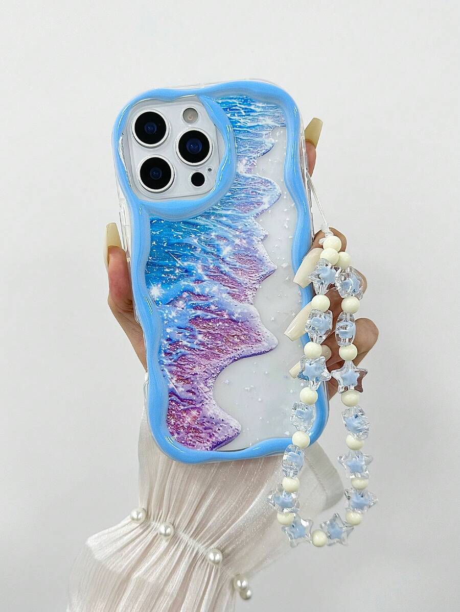 奶油质感透明彩绘卡通手机壳，带链条，兼容 14、14 Pro、14 Pro Max、13、13 Pro、13 Pro Max、11、11 Pro Max、12、12 Pro、12 Pro Max、XR、XS、15、15 Pro、15 Pro Max、16、16 Pro、16 Pro Max、17、17 Pro、17 Air、17 Pro Max 系列 - 彩色 - 查看 1