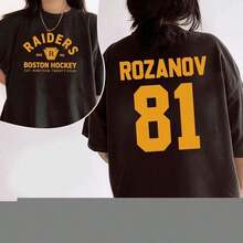 1Pcs,2026,Retro Hudson Williams Connor Storrie 2 Sides Shirt, Ilya Rozanov Shane Hollander Sweatshirt, Scott Hunter Sweater, Heated Rivalry Inspired Tee, Unisex T-Shirt For Fanssummer Tops ,Graphic Tees Women - 黑色 - 查看 4