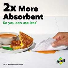 Bounty Paper Towels Select-A-Size White – 1 Mega Roll (164 Sheets/Roll), 2x More Absorbent, Quicker Picker Upper Vs. Leading Brand, Equals 4 Regular Rolls For Fewer Roll Changes - default - 查看 9