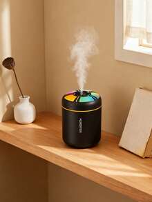 Colorful Gradient Humidifier With LED Light, USB Plug, 6 Essential Oil Options, Quiet Humidification. Suitable For Air-Conditioned Rooms, Bedrooms, Hotels, Offices, Dorms, Bathrooms, Pet Rooms, Yoga Studios. - Mist - View 7