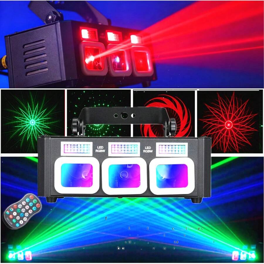 Partybeleuchtung, DJ Disco, Stroboskop Bühnenbeleuchtung, DMX Sprachsteuerung, Laserlichter, Projektoren und Fernbedienungen, Party Bar, Geburtstag, Hochzeit, Festival Veranstaltungsort Beleuchtung, Weihnachtsdekorationslichter