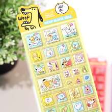 日式可爱动物积木贴纸 可爱猫兔甜点贴纸 文具DIY手工剪贴簿 - 彩色 - 查看 7