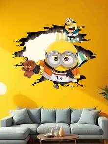 Minions Hình dán tường tự dính chống thấm nước hình hoạt hình, thích hợp cho tiệc sinh nhật, tiệc lễ hội, họp mặt gia đình và trang trí Giáng sinh trong nhà. - Nhiều màu - Xem 12
