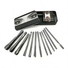 12pcs Mini Makeup Brush Set With Metal Case, Portable Face, Eyeshadow, Eyeliner & Lip Brushes For Travel - 黑色 - 查看 3