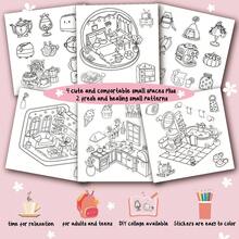 6件組 DIY 美感角落著色貼紙,4款戶外場景紓壓手工套件,適合兒童與青少年的繪畫材料,開學禮物 - 彩色 - 查看 3
