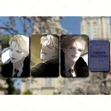 1pc 55pcs Anime Character Mini Cards, Korean Manhwa LOMO Holographic Postcards, Suitable For Collection, Photo Wall Decor, Gift For Friends - Multicolor - View 3