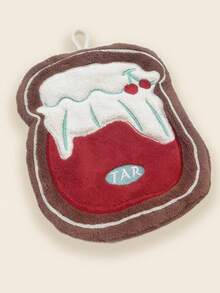 1条/4条装珊瑚绒柔软吸水不掉毛挂式手巾，可爱卡通甜甜圈图案，多用途吸水速干毛巾，适用于浴室和厨房 - 彩色 - 查看 12