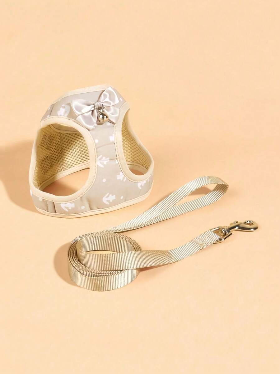 Adjustable & Escape-Proof Pet Leash And Harness Set, Suitable For Cats/Dogs, For Outdoor Walking - Multicolor - View 1