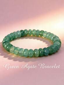 1件/绿色玛瑙手链 女士完美手链 节日礼物 - 綠色 - 查看 5