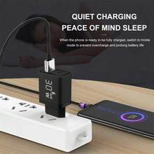 30W USB-C PD Fast Charger, 2-Port GaN Charger Adapter, Compatible With IPhone 17 16 15 Pro Max, Air, Galaxy S25 S24 Ultra, Pixel And Other Devices - 30W Charger With USB-c Cable 2M - View 6