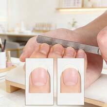Bộ 1 dũa móng chân hai mặt bằng thép không gỉ kèm túi đựng, chất liệu bền chắc, có thể tái sử dụng, dùng để mài và loại bỏ vết chai sần, đánh bóng và làm mịn bề mặt móng, tạo hình và làm bóng móng. - Nhiều màu - Xem 5