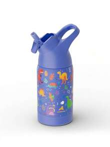 Bình nước giữ nhiệt bằng thép không gỉ 14oz có ống hút và tay cầm, thiết kế hai lớp giữ lạnh đồ uống đến 36 giờ, nắp nhựa Tri-Vinyl chống rò rỉ, thích hợp cho thể thao, du lịch và học tập. - Nhiều màu - Xem 8