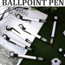 1 Soccer Pen, 1 Soccer Notebook, 1 Soccer Notebook, Soccer Pen Set, Random Soccer Theme Set: Ball Ballpoint Pen And Memo Pad, Mini Spiral Notebook Gift Bag Filling, Suitable For Teacher Classroom Rewards, Birthday And Graduation Gifts - Sets - View 4