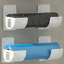 Awaoko 6 Stücke Wandmontierter Müllbeutelhalter Ständer, geeignet für Küche & Wohnzimmer Zuhause, Hängeorganizer für Schranktür, Kunststoff Aufbewahrungsbox, vielseitig platzsparend - Übersicht 6