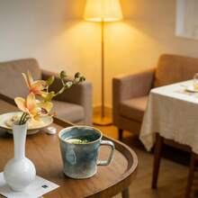 Cốc sứ tráng men cổ điển 400ml với họa tiết dòng nước chảy, cốc sứ dung tích lớn, cốc đôi cùng kiểu, cốc nước cao cấp dùng được trong lò vi sóng, thích hợp cho gia đình và bữa sáng. - Nhiều màu - Xem 6