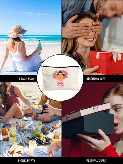 母亲节礼物袋，送给妈妈的ins风迷你帆布袋，可爱精致