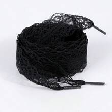 1 Pair/2pcs 120cm V-Shaped Printed Bohemian Y2K Lolita Style Polyester Lace Splice Shoelaces, Suitable For Wedding, Party And Daily Wear - Multicolor - View 12