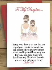 1 张温馨感人的女儿生日贺卡（含信封） - 女儿对长辈的感人生日祝福，适合所有年龄段，精美插图，饱含深情，充满温情 | 温馨祝福 | 高品质纸张 - A - 查看 1