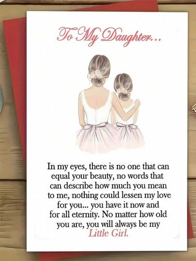 1. Kızınız İçin İçten Bir Doğum Günü Kartı ve Zarfı - Kızınızdan Büyüklerinize Dokunaklı Doğum Günü Dilekleri, Her Yaş İçin Uygun, Duygusal Mesajlarla Güzelce Resimlendirilmiş, Duygusal Kart | Sıcak Mesaj | Yüksek Kaliteli Kağıt