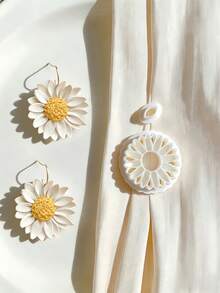 Jewelry Making Kit Peony Daisy Tulip Polymer Clay Cutters Set Heart & Book Shapes Molds For DIY Statement Earrings & Handmade Craft Tool - Sweet Clay Garden - View 12