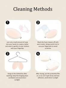 1pc 5cm Thick Seamless Waterproof Self-Adhesive Push-Up Bra, Detachable Strap Suitable For Small Bust, Backless Dress, Wedding Gown - Multicolor - View 10