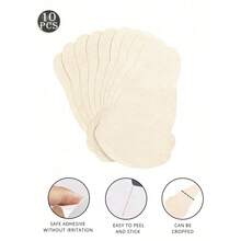 10pcs Disposable Non-Woven Breast Petals, Black Gourd Shaped Non-Woven Bust Pads | Strapless, Self-Adhesive, Skin-Friendly, Invisible, Comfortable, Anti-Sagging, Anti-Bulge - 多色的 - 查看 11