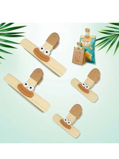 Cartoon Cute Sealing Clips, Airtight Food Sealer Clips, Convenient Food Preservation Clips For Tea, Snacks, Sealing Bags, Sealing Tools