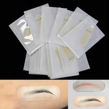 10Pcs Permanent Eyebrow Practice Skin Makeup Tattoo Teacher Practical Sticker Beginner Adhesive Eyebrow Practice Tool - Multicolor - View 4