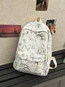 新款时尚简约休闲背包，大容量，适合高中生和大学生使用 - 彩色 - 查看 2