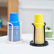 2pcs Plastic Disposable Cup Holder - Durable Countertop Paper Cup Dispenser For Home, Office, Spa, Bar, Cafe - Paper Cup Holder - View 3