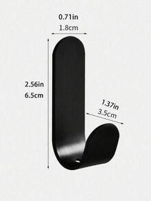 10pcs/6pcs/1pc Strong Adhesive J-Shape Hooks, Waterproof Bathroom Towel Key Kitchen Hanger - Multicolor - View 11