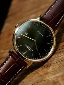 Reloj Citizen para hombre Drive AU1083-13H con correa de cuero marrón - Marrón - Ver 4