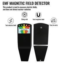 EMF Meter With 5-LED Indicator Lights, LCD Digital Electromagnetic Field Radiation Detector, EMF Measurement Instrument - Black - View 1