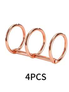 1pc Solid Color 3-Ring Binder Clips, Versatile Binding Accessories For Personalized Planner, Notebook, Calendar - Multicolor - View 31