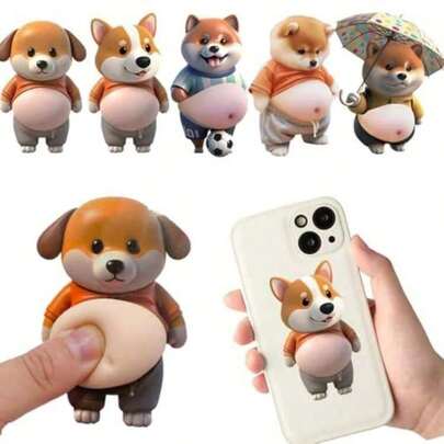 2张硅胶柯基犬车贴，可爱宠物贴纸，防撞减震，2.48英寸，适用于手机壳、笔记本电脑、冰箱、汽车和家居，是宠物爱好者的完美礼物，可保护墙壁、家具、橱柜，也是情人节的理想之选。