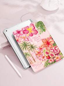 1 件装热带海洋植物图案扁平保护套，兼容 iPad 10.2 英寸（2021/2020 款，第十/九/八代，A16 芯片）、11 英寸（第十一代，2025 款）、Galaxy Tab A8 10.5 英寸（2022 款），平板电脑保护套带笔槽，支持自动休眠/唤醒，是理想的礼品之选。 - 彩色 - 查看 6