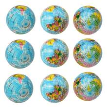 1包（1/3/5/10个）蓝色星球挤压球 - 柔软海绵放松小礼物，适合地球日派对礼品、嘉年华奖品和礼物，缓解工作和学习压力的小礼物 - 彩色 - 查看 10
