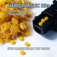 高品质黄色硬塑料弹丸，适用于各种户外玩具枪，专为战斗游戏设计。采用耐用硬塑料材质，不易变形和破损，供弹顺畅，弹道稳定，兼容多种主流玩具枪。适用于户外比赛、团队战斗、亲子娱乐等场景，是射击游戏的理想专用弹丸。 - 彩色 - 查看 2