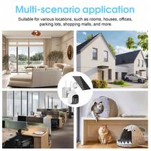 400万像素4G安防摄像头，安装简便，355°旋转和100°倾斜，全彩夜视，移动侦测，双向语音，IP65防水，太阳能供电，适用于家庭、办公室和商店，无需布线，安装简便，可24/7全天候监控婴儿和宠物，WiFi安防摄像头，设置简单，实时高清视频，移动报警 - 白色 - 查看 10