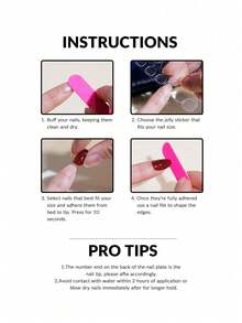 Enhance Your Elegance, Fashionable Fake Nails, 24pcs Almond-Shaped Manicure, Pink Nail Plates For Girls, 1pc Jelly Gel + 1pc Nail File - Multicolor - View 5