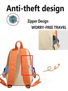 4-Color Functional Backpack Set For Urban Explorers | Gray, Pink, Yellow And Black, Suitable For Multi-Scenario Commuting Aesthetics, Elastic Rope System * Multi-Compartment Partition, One Set Of Equipment Covers All Scenarios Of Campus Travel And Outdoor. Smooth Bidirectional Zipper Sliding, Top Woven Strap Design To Reduce Shoulder Strap Pressure - Multicolor - View 6