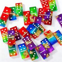 2pcs Resin Domino Mold, 28 Cavities Resin Cast Domino Silicone Mold, Epoxy Resin Mold, Suitable For DIY Domino Game, Pendant, Jewelry - Milky White/silicone - View 6