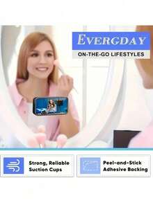 Silicone Suction Cup Stand Set, Multi-Function Phone/Tablet Holder, Universal Fit, Easy To Detach And Reusable Sticky Stand - Single-sided - View 8